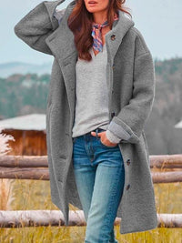Maxi Hooded Coat for Women - Isabella-Grey-S-State of Style
