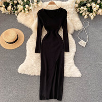 MeasDress I Knitted Dress For Women | Stylish & Comfortable-Black-One size-State of Style
