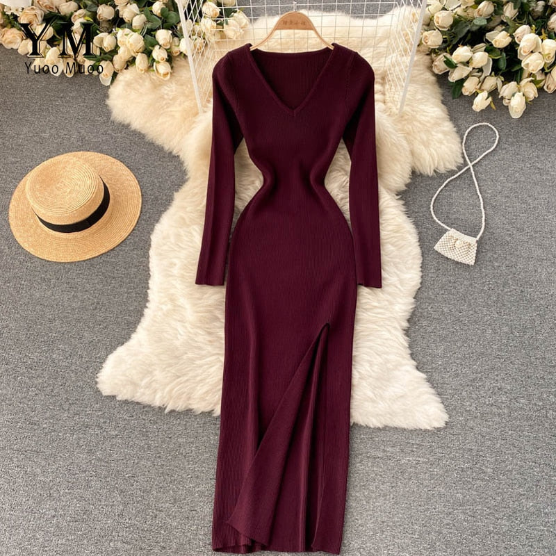 MeasDress I Knitted Dress For Women | Stylish & Comfortable-Fuchsia-One size-State of Style