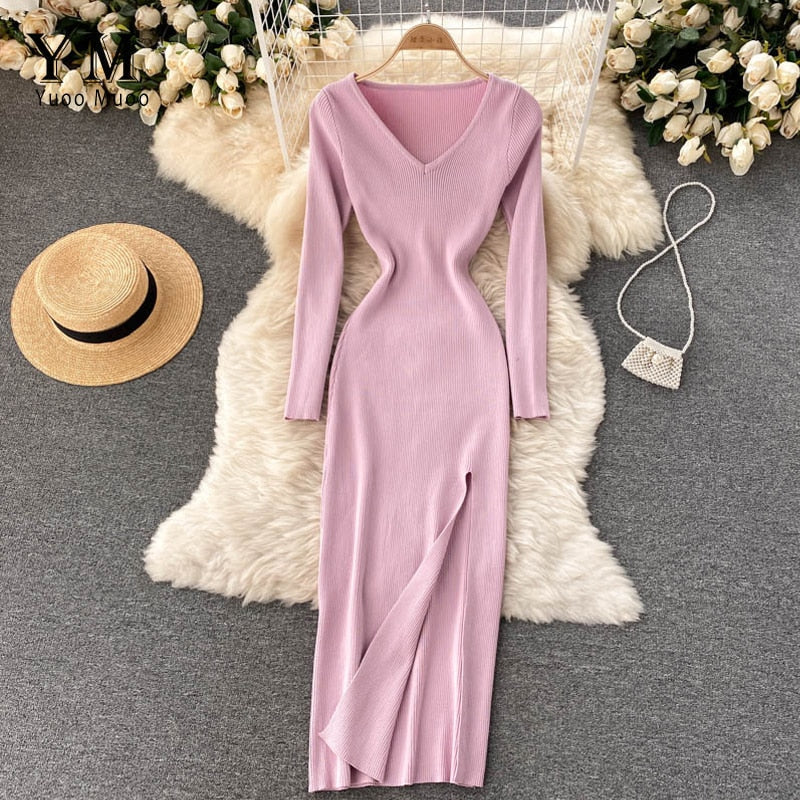 MeasDress I Knitted Dress For Women | Stylish & Comfortable-Pink-One size-State of Style