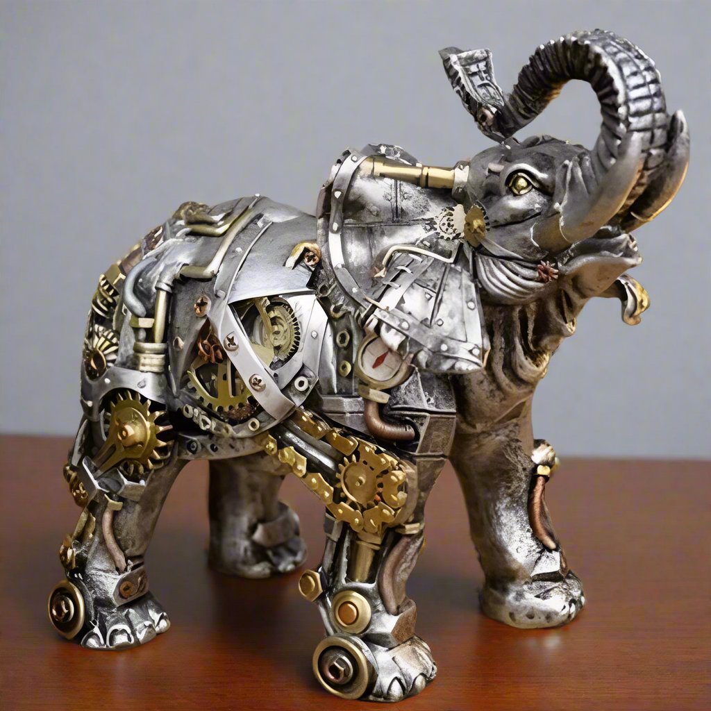 Mechanical Punk Animal Sculptures - GearBeast-Dragon-State of Style