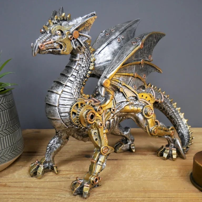 Mechanical Punk Animal Sculptures - GearBeast-Dragon-State of Style
