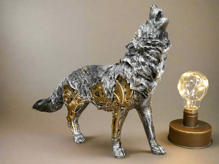 Mechanical Punk Animal Sculptures - GearBeast-Wolf-State of Style