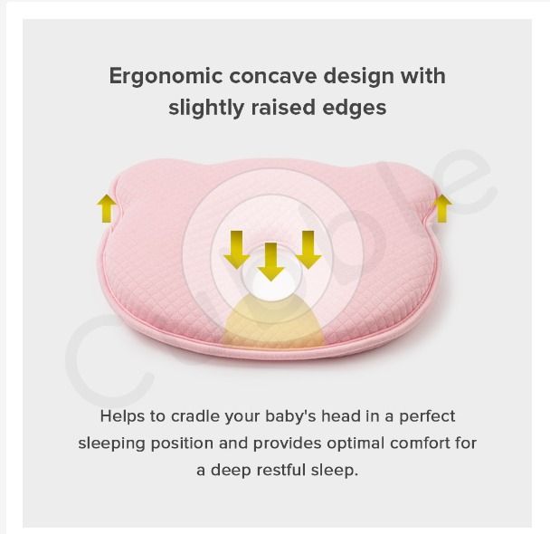 Memory Foam Baby Pillow – ErgoNest-Pink-State of Style