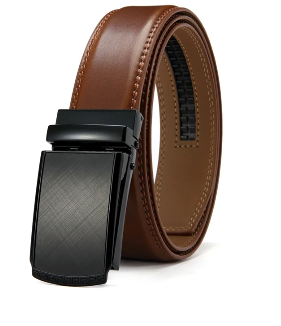 Men's Belt with Automatic Buckle - Eleganzio-Brown 2-115cm-State of Style