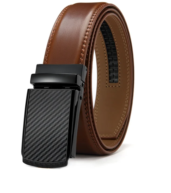 Men's Belt with Automatic Buckle - Eleganzio-Brown 3-115cm-State of Style