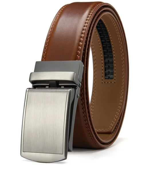 Men's Belt with Automatic Buckle - Eleganzio-Brown 4-115cm-State of Style
