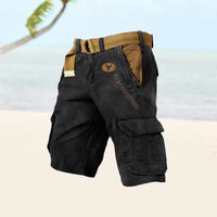 Men's Cargo Shorts - TrekFlex-Black-S-State of Style
