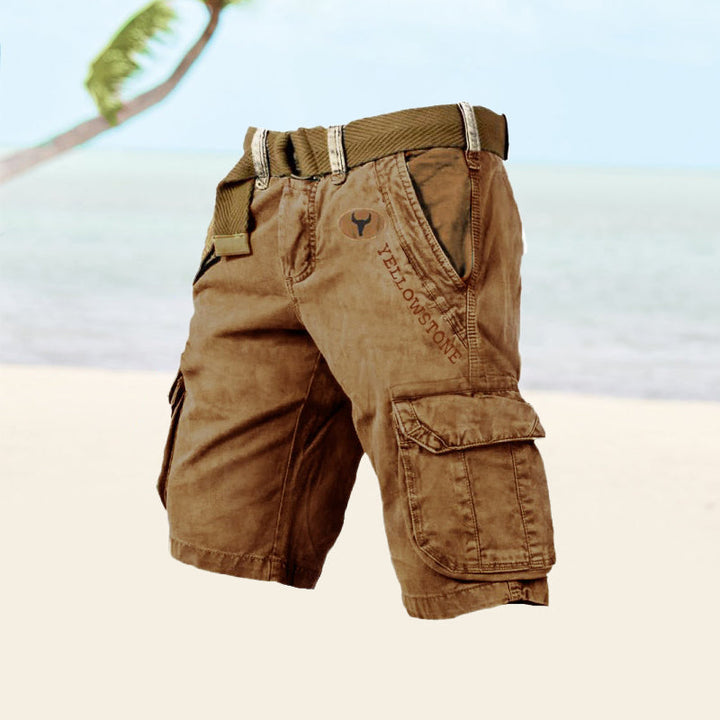 Men's Cargo Shorts - TrekFlex-Caramel-S-State of Style