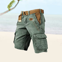 Men's Cargo Shorts - TrekFlex-Cyan-S-State of Style