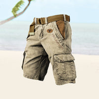 Men's Cargo Shorts - TrekFlex-Khaki-S-State of Style