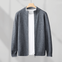 Men's Cashmere Zip Jacket – Laurent-Dark grey-S-State of Style