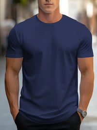 Men's cotton T-shirt – Nico-Dark blue-S-State of Style