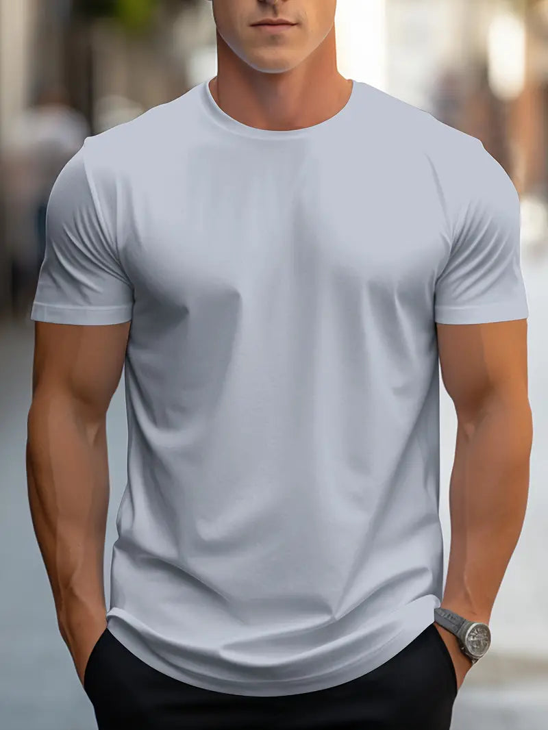 Men's cotton T-shirt – Nico-Gray-S-State of Style