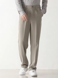Men's Draping Formal Trousers - Bruno-Khaki-S-State of Style