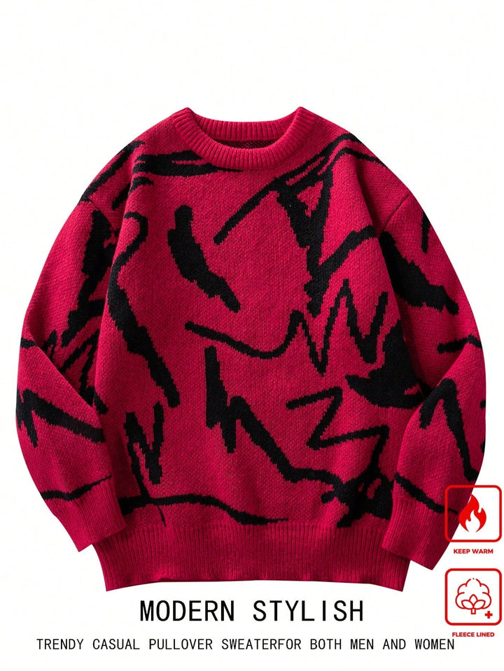 Men’s Graphic Print Sweater - Arvid-Black-S-State of Style