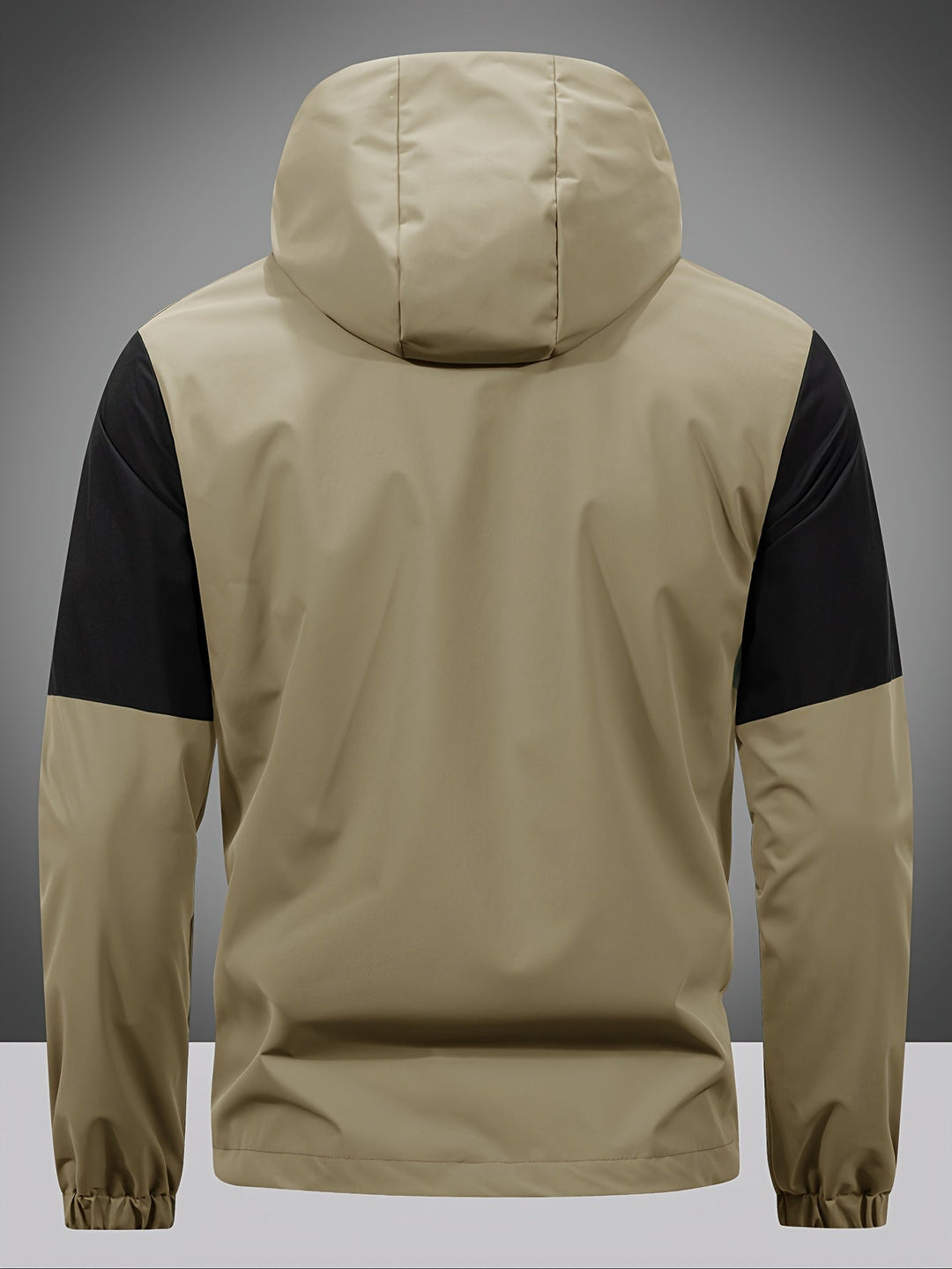 Men's Jacket with Zip, Hood, and Colour Block Design – Milan-Army Green-S-State of Style