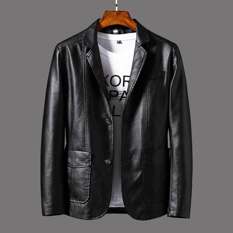 Men's Leather Blazer – Leonardo-Black-S-State of Style