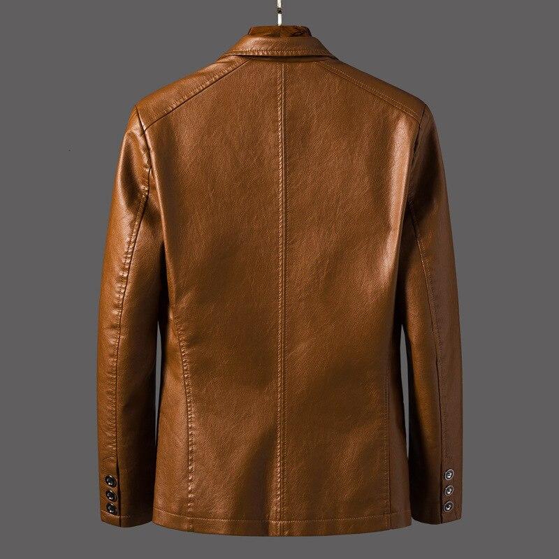 Men's Leather Blazer – Leonardo-Black-S-State of Style