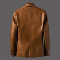 Men's Leather Blazer – Leonardo-Black-S-State of Style