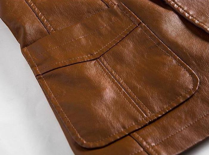 Men's Leather Blazer – Leonardo-Black-S-State of Style