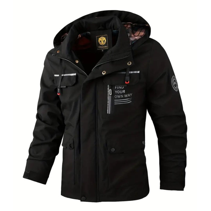 Men's Lightweight Windbreaker Jacket | Breathable & Water-Resistant-Black-S-State of Style
