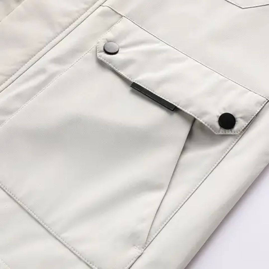Men's Lightweight Windbreaker Jacket | Breathable & Water-Resistant-White-S-State of Style