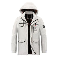 Men's Lightweight Windbreaker Jacket | Breathable & Water-Resistant-White-S-State of Style