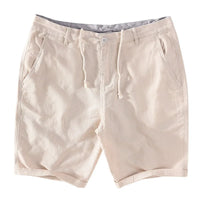 Men's linen-cotton summer shorts with button closure - Sandro-Khaki-S-State of Style