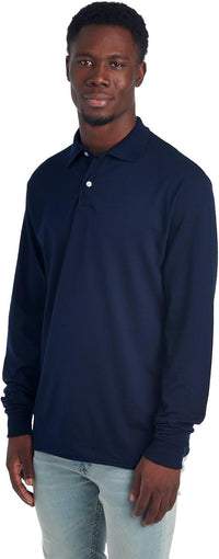 Men's Long Sleeve Polo Shirt - Mark-Black-S-State of Style