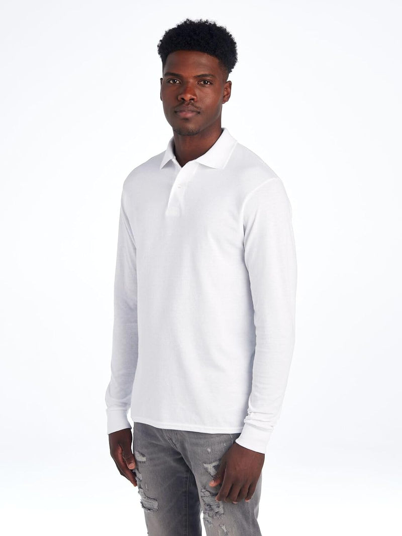 Men's Long Sleeve Polo Shirt - Mark-Black-S-State of Style