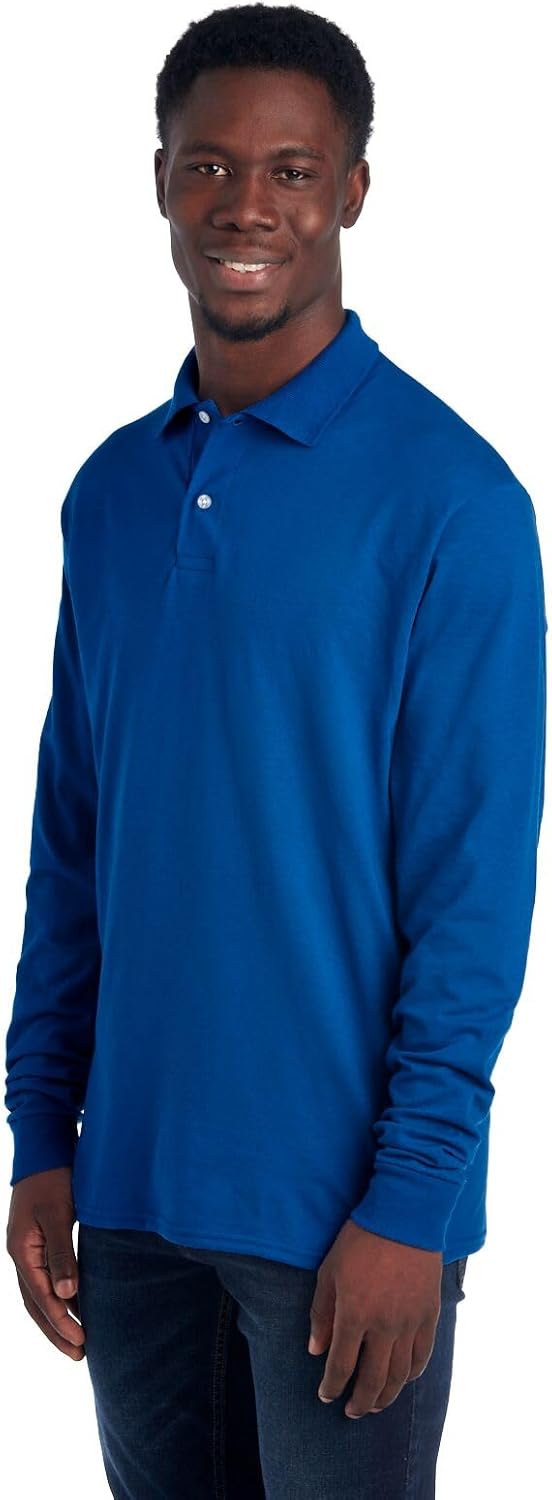 Men's Long Sleeve Polo Shirt - Mark-Black-S-State of Style