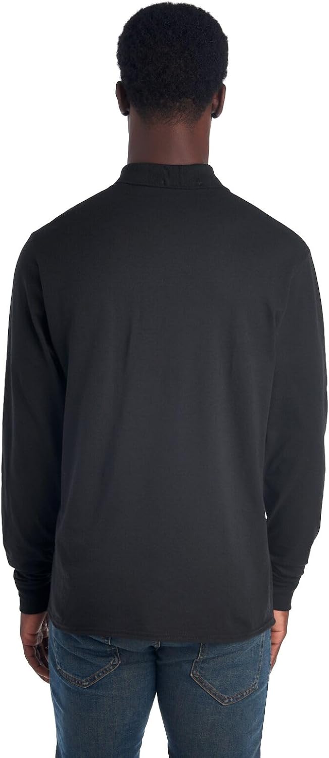 Men's Long Sleeve Polo Shirt - Mark-Black-S-State of Style