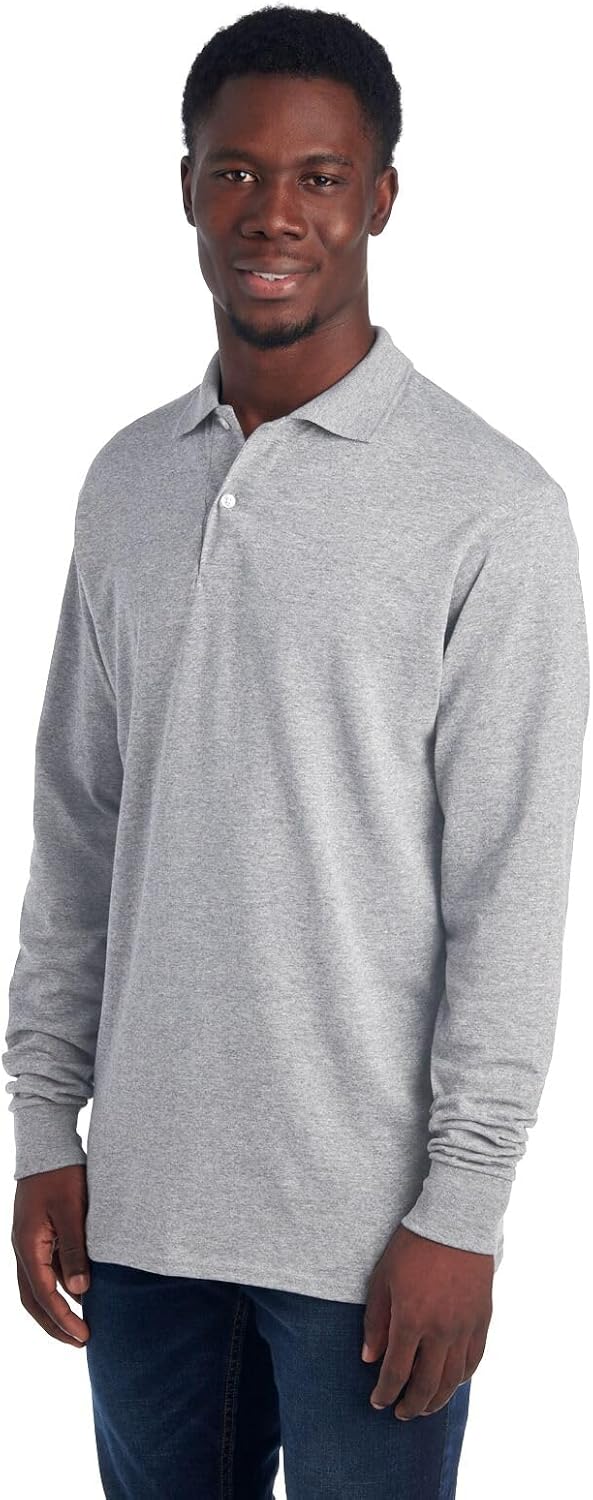 Men's Long Sleeve Polo Shirt - Mark-Black-S-State of Style