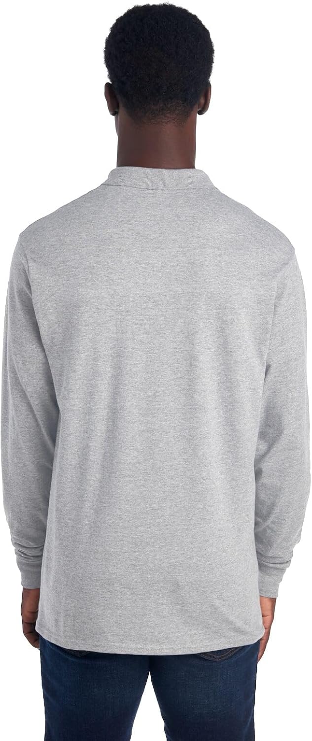 Men's Long Sleeve Polo Shirt - Mark-Black-S-State of Style