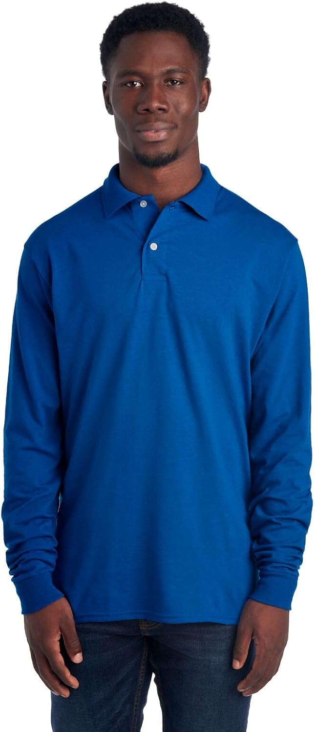 Men's Long Sleeve Polo Shirt - Mark-Black-S-State of Style