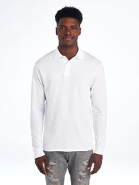 Men's Long Sleeve Polo Shirt - Mark-White-S-State of Style