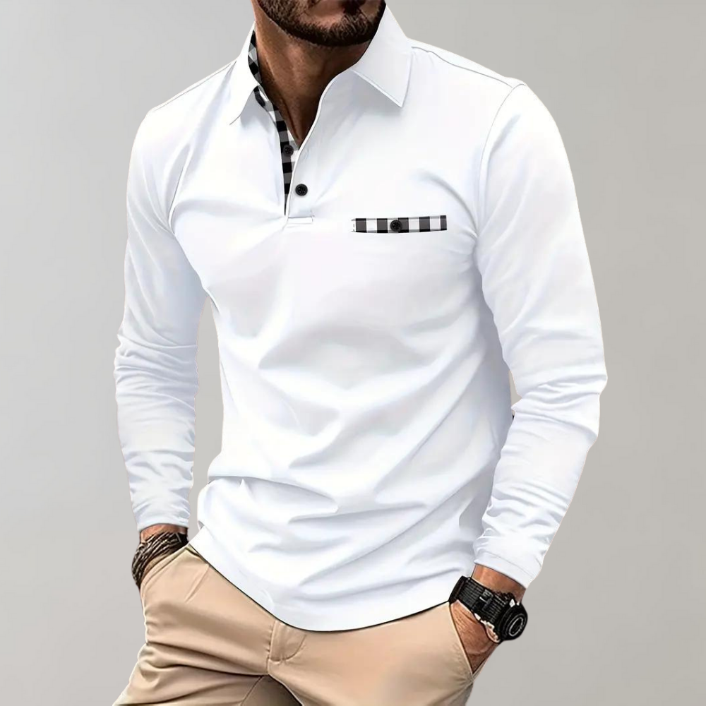 Men's Long Sleeve T-shirt - Finn-White-S-State of Style