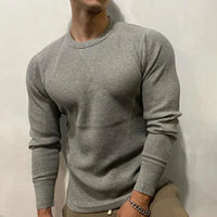 Men's Muscle Fit Autumn Sweater - Bravone-Grey-S-State of Style