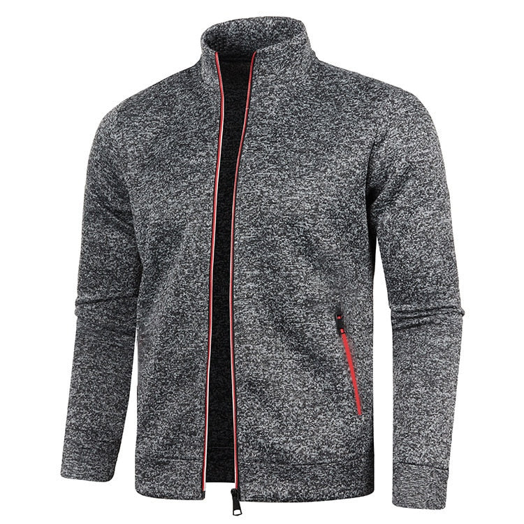 Men's outdoor fleece jacket – Björn-Dark grey-S-State of Style