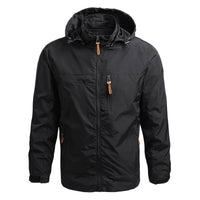 Men's Outdoor Jacket with Hood - Maximus-Black-S-State of Style