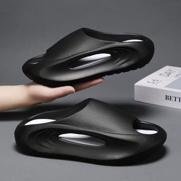 Men's Outdoor Sports Sandals – Cushioned Sole, Lightweight and Stable for Summer - MotionStride™-Black and White-3.5/4.5-State of Style