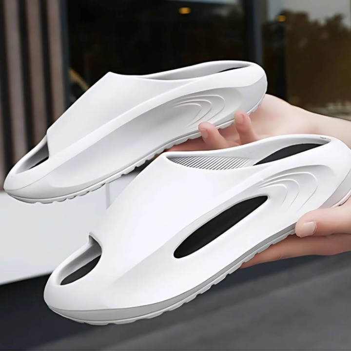 Men's Outdoor Sports Sandals – Cushioned Sole, Lightweight and Stable for Summer - MotionStride™-White and Black-3.5/4.5-State of Style