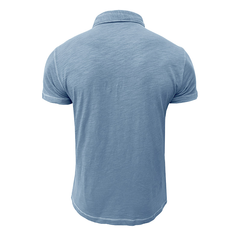 Men's Polo Shirt made of Soft Cotton – Matteo-Light blue-S-State of Style