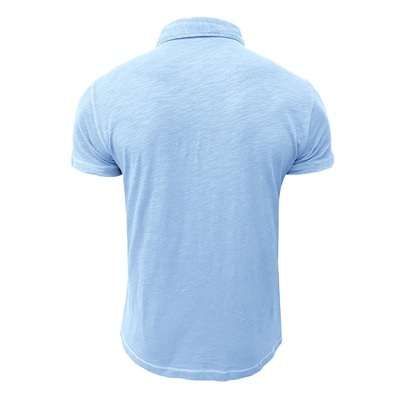 Men's Polo Shirt made of Soft Cotton – Matteo-Light blue-S-State of Style