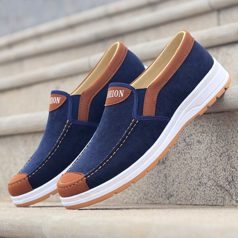 Men's Slip-On Canvas Shoes – Matteo-Blue-6-State of Style