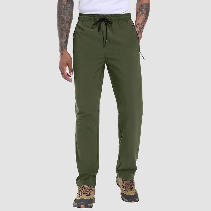 Men's Stretch & Quick-Dry Hiking Pants - Logan-Army Green-S-State of Style