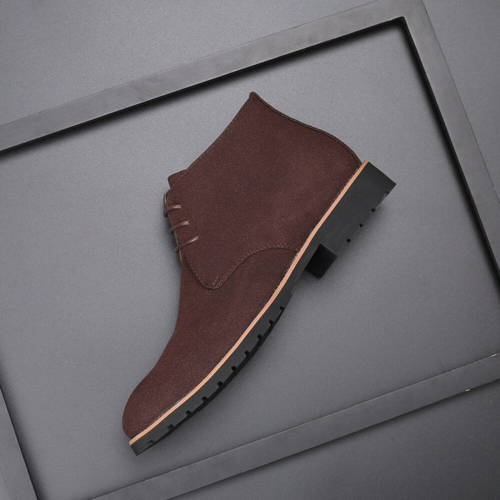 Men's Suede Leather Ankle Boots - Hudson-Brown-6-State of Style