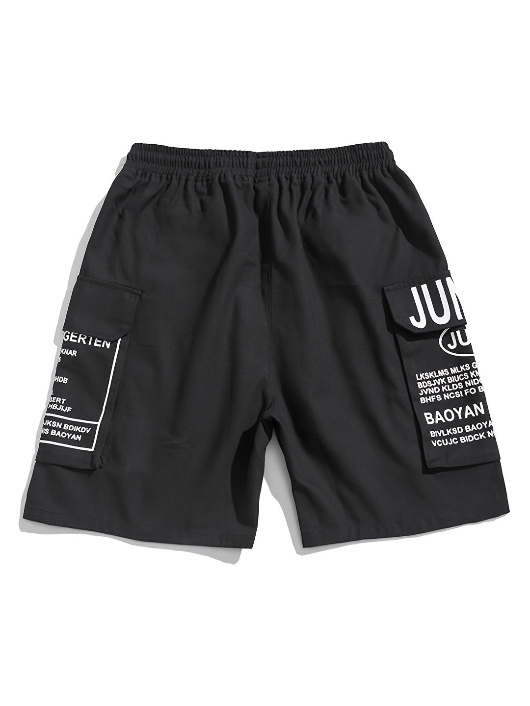 Men's Summer Shorts with Letter Print Street Style Look - Milan-Black-S(46)-State of Style