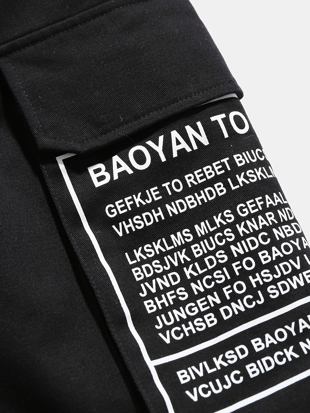 Men's Summer Shorts with Letter Print Street Style Look - Milan-Black-S(46)-State of Style